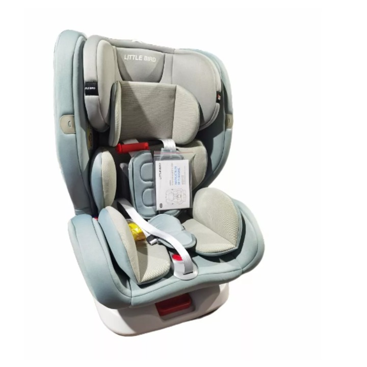 Scaun Auto Premium pentru copii little bird,, Rotire 360° cu Reglarea Pozitiei de Somn, Pentru 3 Grupe de Greutate 0-36 Kg, albastru, JRH