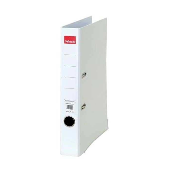 Класьор Esselte Eco, А4, 5 см, PP, метален кант, сменяем етикет, бял