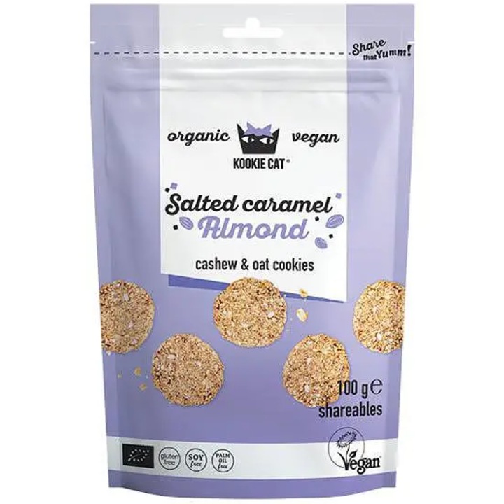 Mini cookie Salted caramel Almond 100 g Kookie Cat