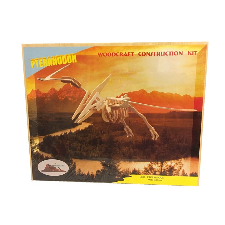 3D дървен пъзел динозавър Pteranodon, 19 части