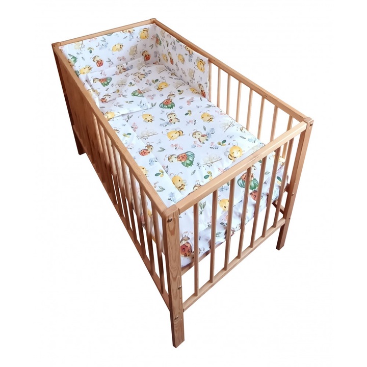 Lenjerie patut cu 4 piese Buburuza