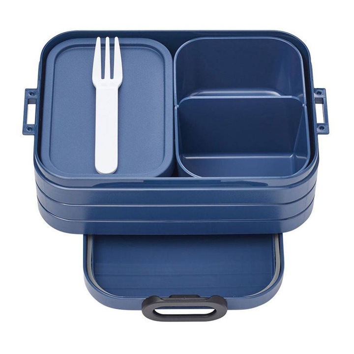 Lunchbox, Mepal, Bento, Marime M, 900 ml, Albastru inchis