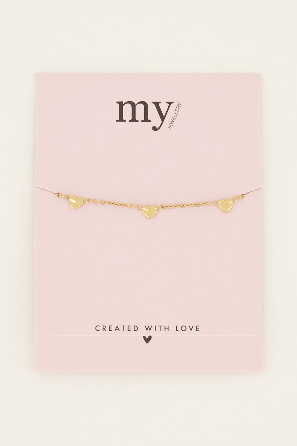 My Jewellery, Гривна от неръждаема стомана със сърцевидни висулки, Златист eMAG.bg