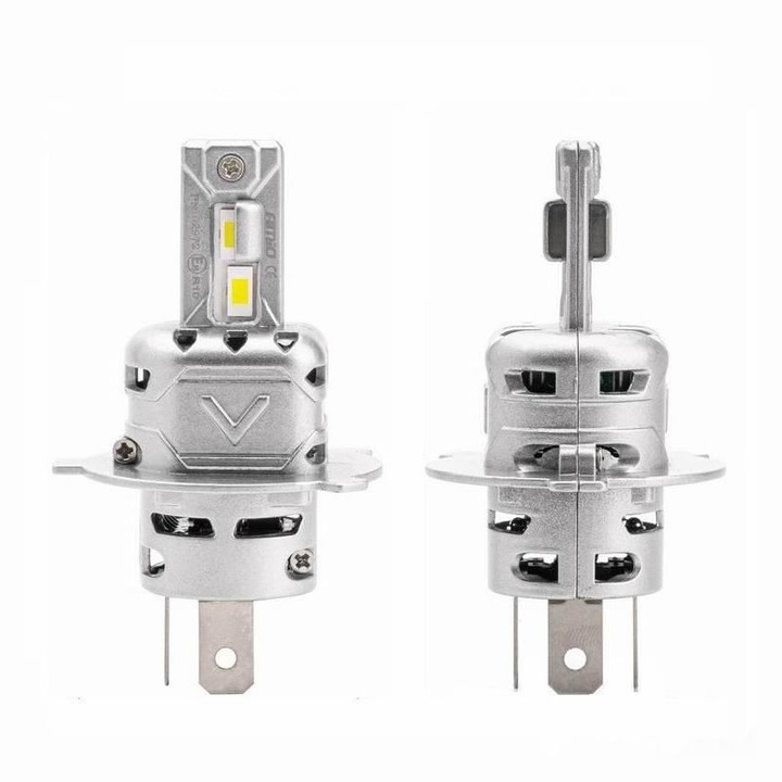 Set 2 becuri H4, LED, 10-16V, 72W, 7920lm, 6500K, Canbus, X2 Series, 02972 Amio