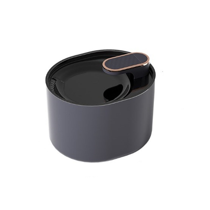 Dispenser apa automat pentru pisici si caini, Bomstom, Iluminare LED, Negru