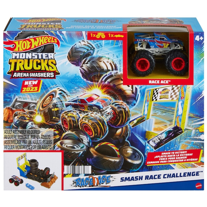 Set de joaca Hot Wheels Monster Trucks - Arena Smashers, Smash race challenge