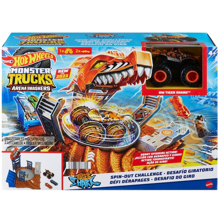 Playset Hot Wheels Monster Trucks - Arena Smashers, Spin-out kihívás