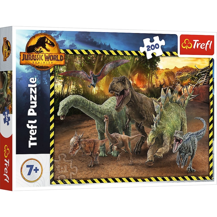 Puzzle Trefl, Jurassic World, In parcul Jurassic, 200 piese