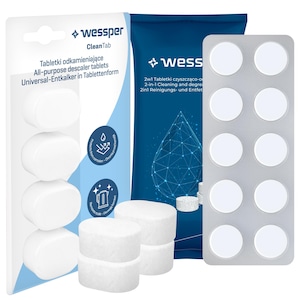 Set tablete espressor, Wessper, 10 x Tableta curatare, 4 x Tableta decalcifiere