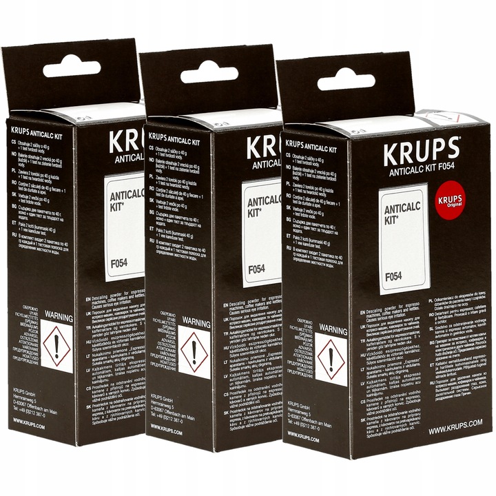 Detartrant aparat de cafea, Krups YX103401 F054, 3 buc