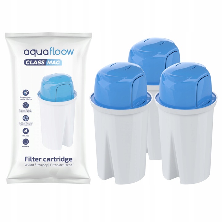 Set 3 filtre de apa, Aquafloow, 150 l, Alb