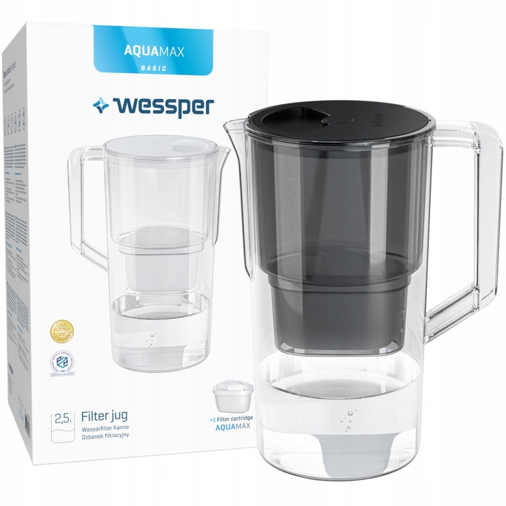 Чаша за филтър за вода, Wessper, 2,5 л, прозрачна