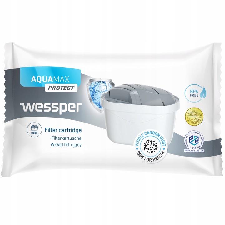 Set 12 filtre apa, Wessper, Compatibil cu Dafi, Alb/Gri