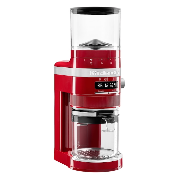 Rasnita electrica de cafea Artisan KitchenAid 5KCG8433EER, 150W, empire red