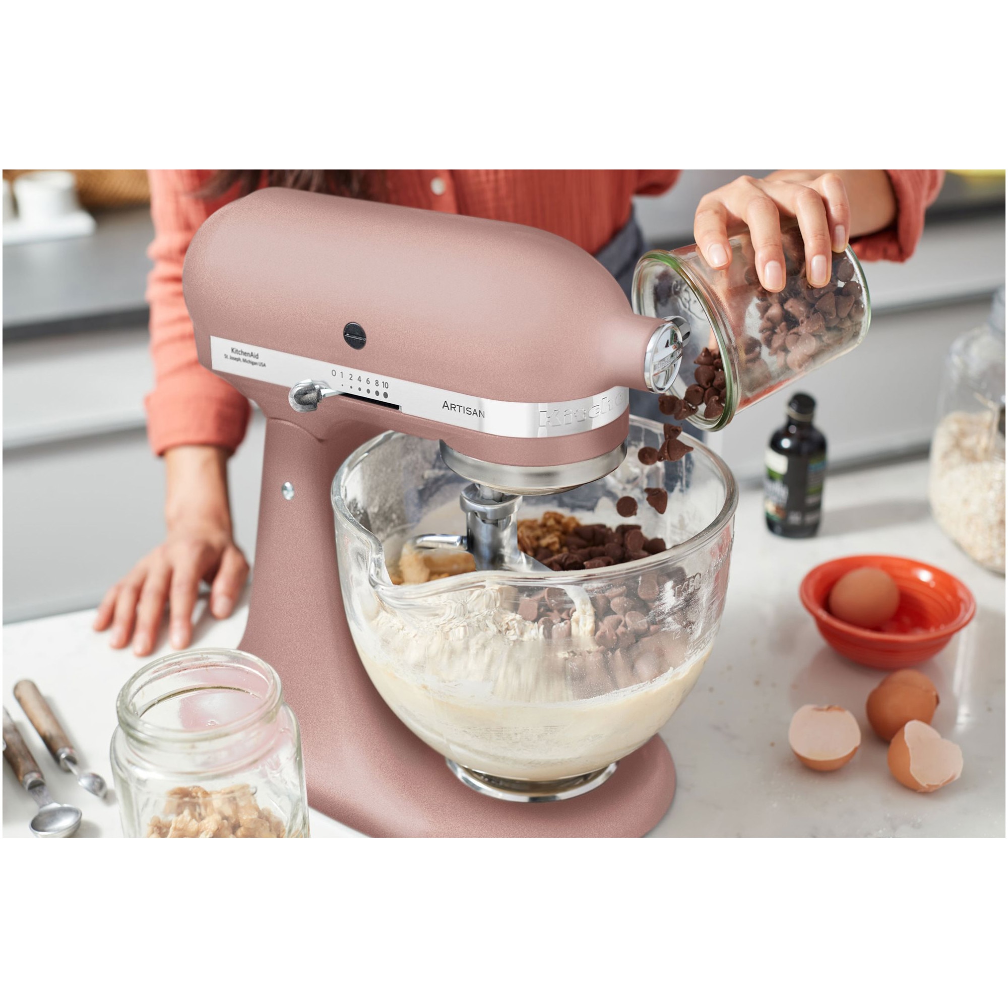 Tilt-head stand mixer, 4.8L, Model 185, Artisan, Feather Pink