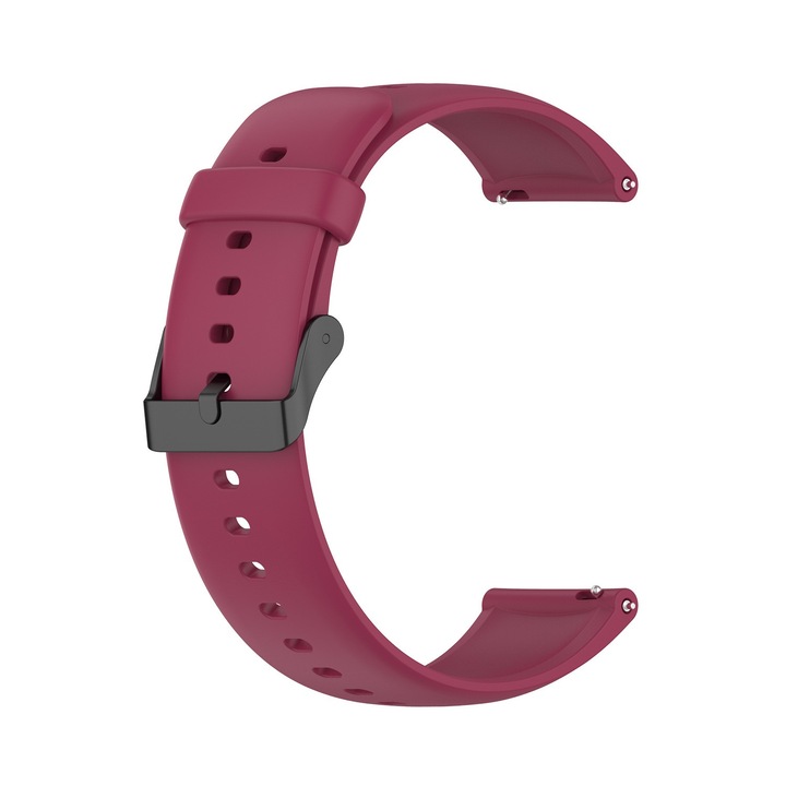 Каишка, За Samsung Galaxy Watch 46мм / 3 45мм / Gear S3 / Huawei Watch GT 2 46мм / GT 3 46мм / GT 2 Pro / Xiaomi Mi Watch / Amazfit GTR 47мм 2 / 2 Pro / 3 / 3 Pro / 4, 22мм, Силиконова, Бордо