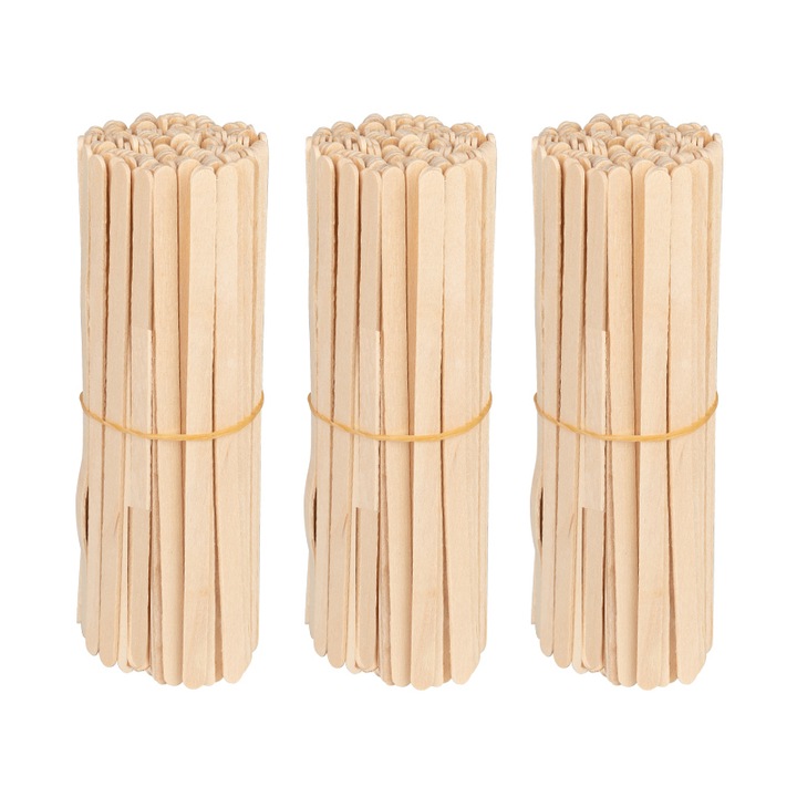 Set 100 spatule ceara, Activeshop, Lemn, Maro