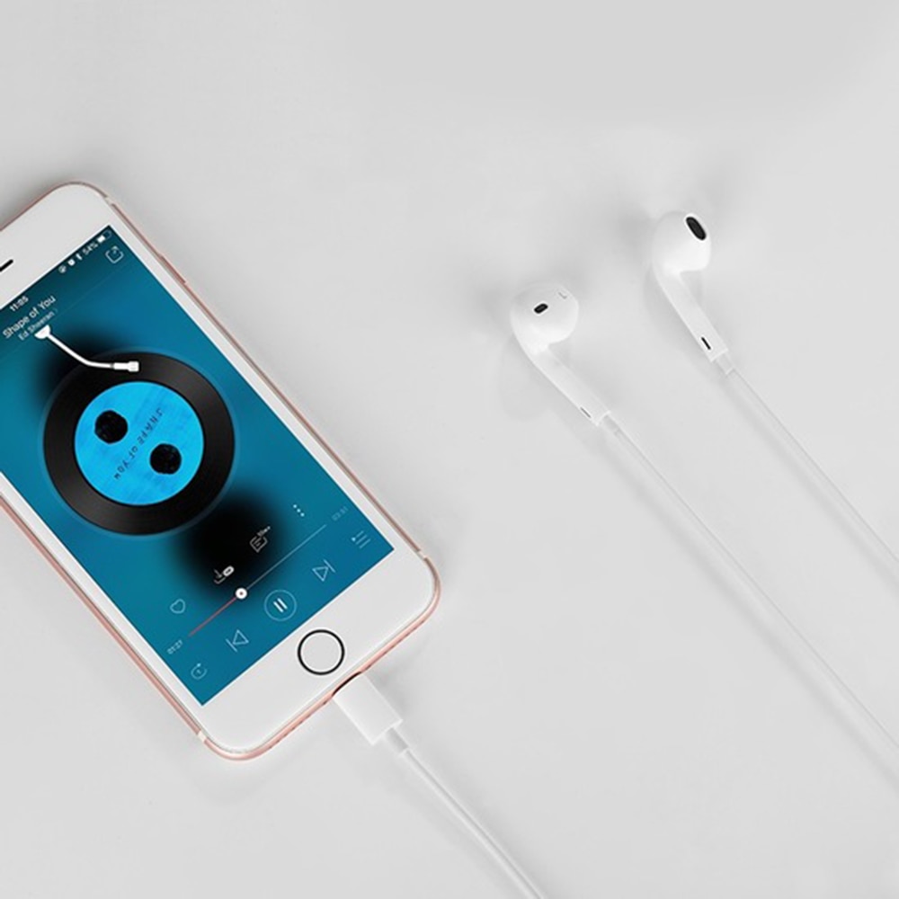 Casti audio in-ear cu conector compatibil Apple, lungime cablu 1.2 m, White