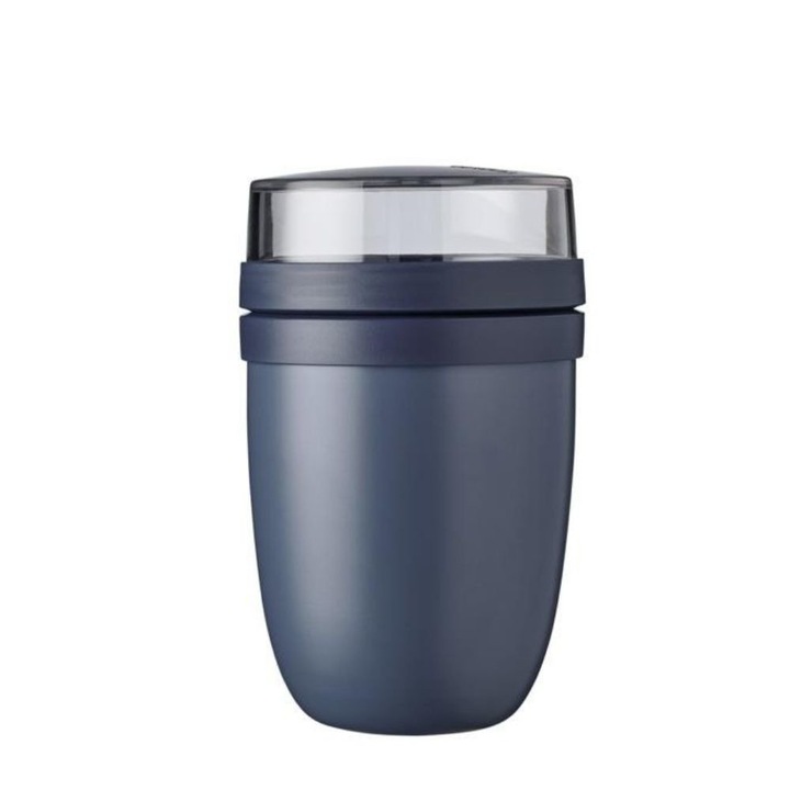 Recipient termic pentru mancare, Lunchpot Mepal, Ellipse, Albastru inchis