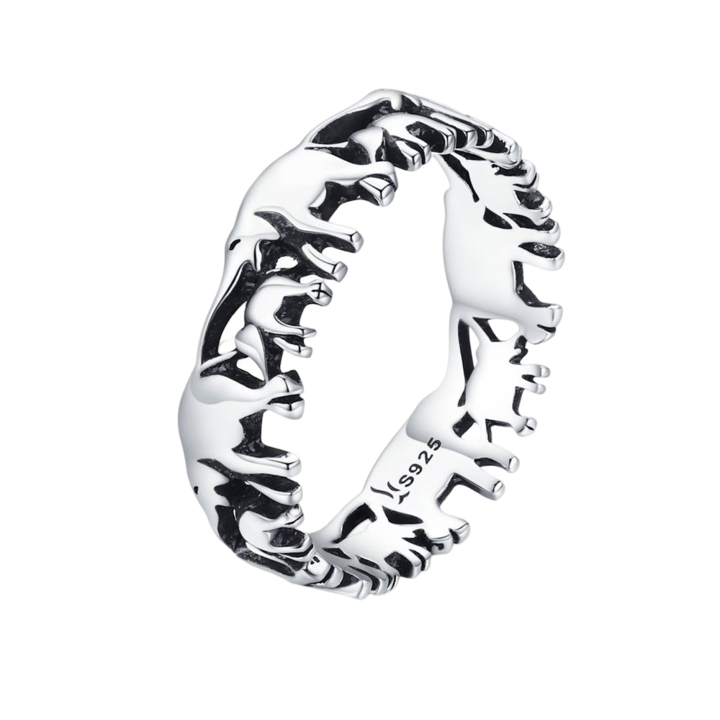 Inel argint cu elefanti, BeSpecial, Diametru mm US, Argintiu
