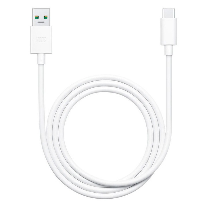 Cablu de date si incarcare USB / USB TYPE-C Oppo 1m alb