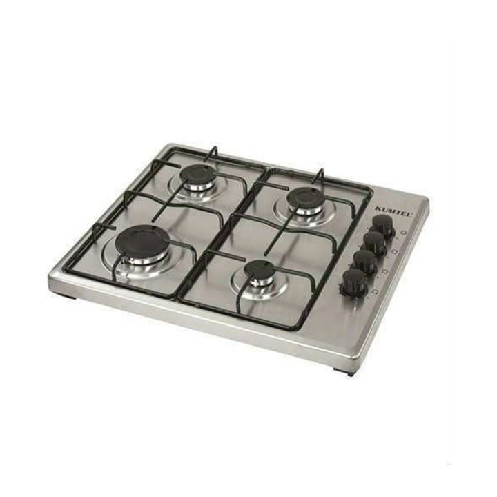 Aragaz cu 4 ochiuri Kumtel, gaze naturale inox