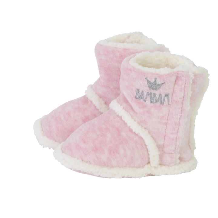 Botosei pufosi roz, One size, - BamBam