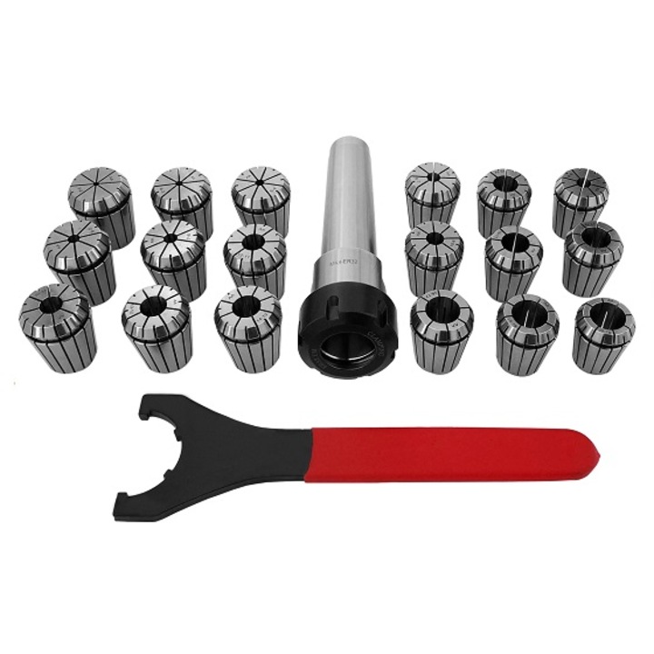 Rugalmas persely készlet ER32, 2 - 20 mm, 18 darab, MK4 / M16, alumínium tokban