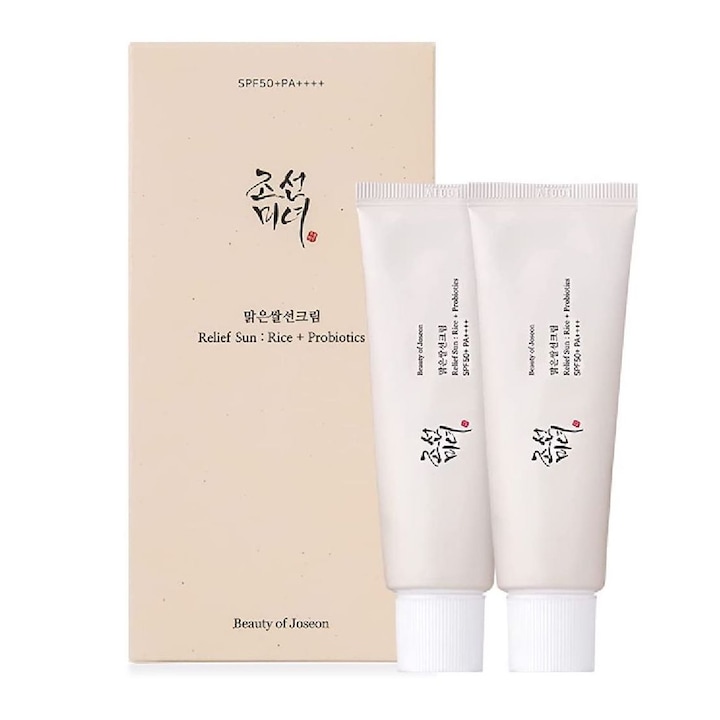 Комплект от 2 слънцезащитни крема, Beauty of Joseon, SPF 50+, 2 x 50 ml, бял