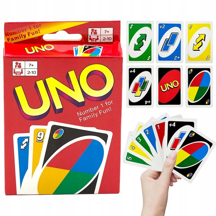 108 db UNO játékkártya készlet, Mattel, 7 év felett, 2-10 játékos, többszínű