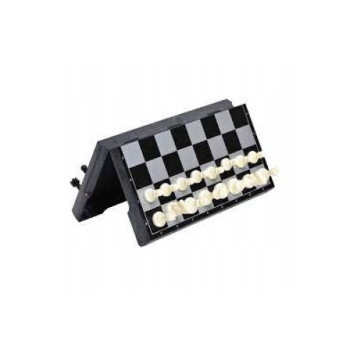 Set sah clasic, Magnetic, 24 x 24 cm, Alb/Negru