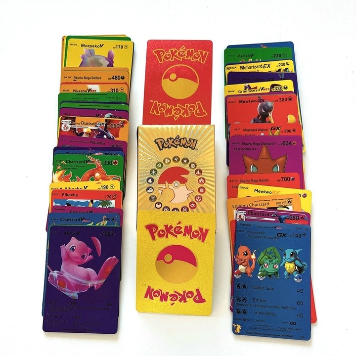 Pokemon карти/Настолна игра, 55 бр., Многоцветни