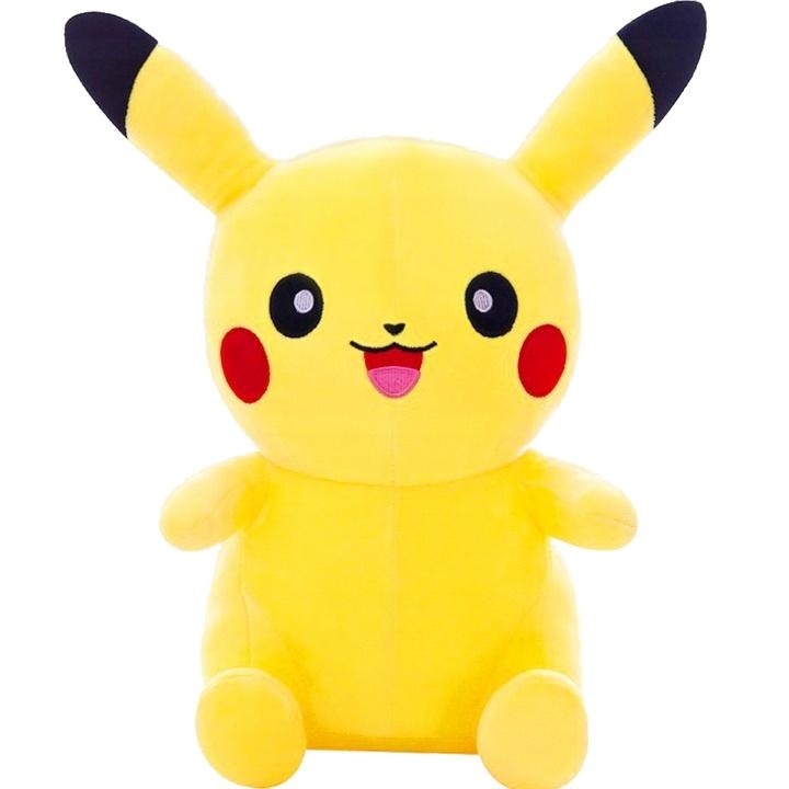 Jucarie de plus, Pikachu, 30cm, +3ani, Galben/Alb