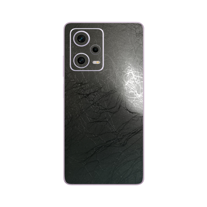 Folie iSkinz pentru Xiaomi Redmi Note 12 Pro - Cocoon Black 360 Cut, Skin Adeziv Full Body Cover, Protectie Carcasa Spate si Laterale