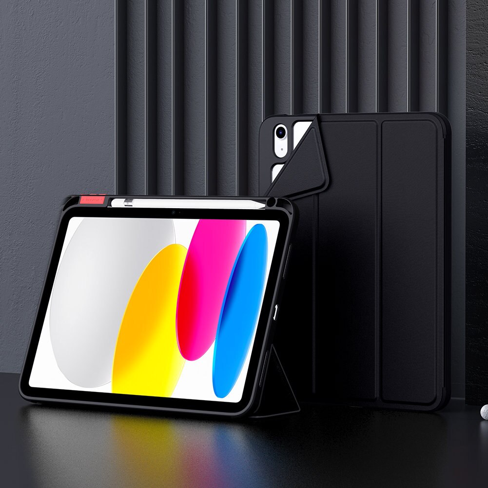Husa Nillkin Bevel Leather compatibila cu iPad 10.9 inch 2022 Black