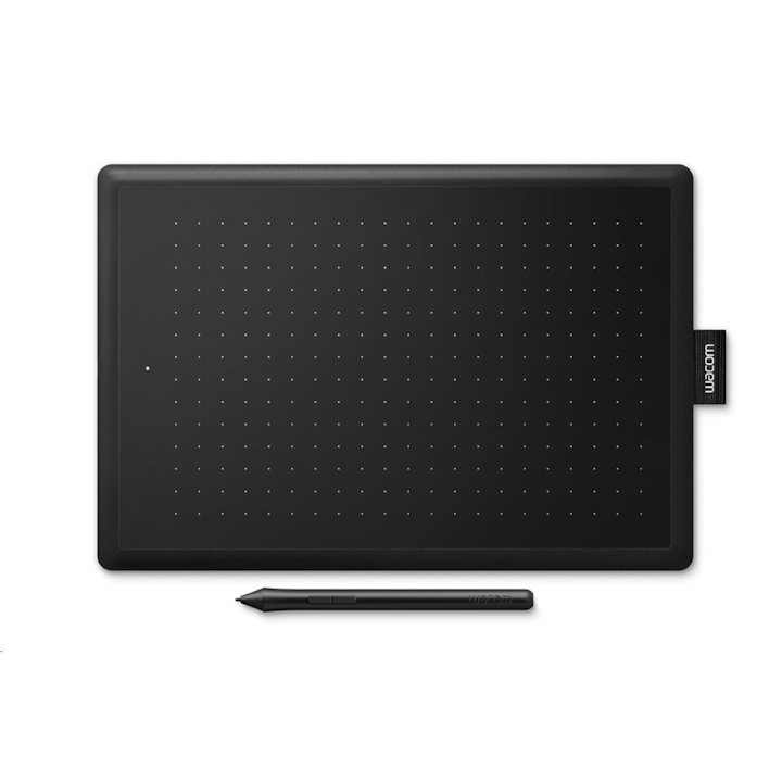 Grafikus tábla, One By Medium, Wacom, 216 x 135 mm, USB, fekete