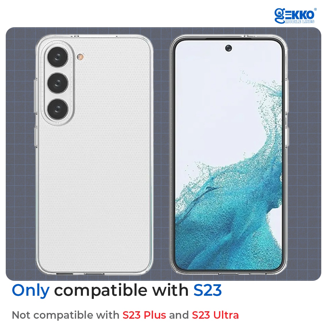 Husa pentru Samsung S23, din silicon gel, Clear, Ultrasubtire 0.3mm, Gekko, Transparenta