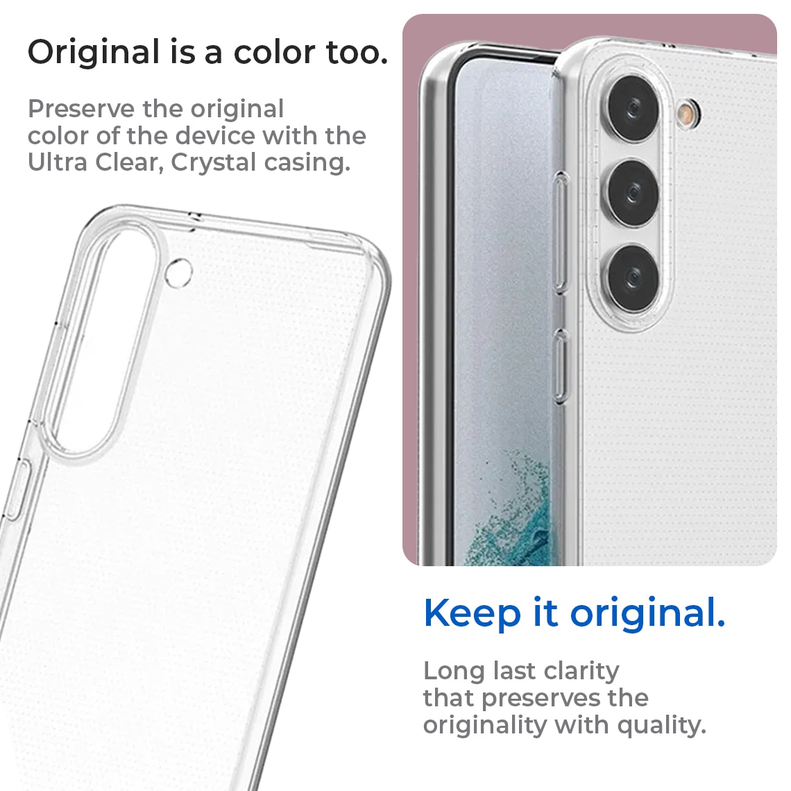 Husa pentru Samsung S23, din silicon gel, Clear, Ultrasubtire 0.3mm, Gekko, Transparenta