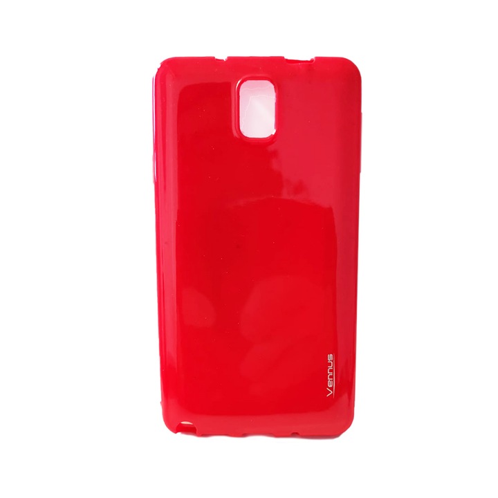 Калъф за телефон, съвместим със Samsung Galaxy Note 3, G-Tech Vennus, силиконов блясък, лъскав външен вид, червен