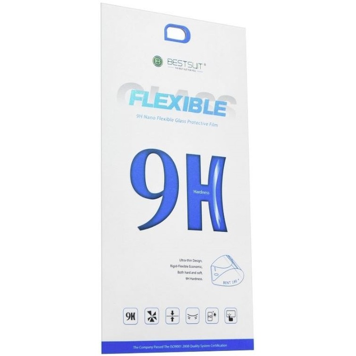 Xiaomi Redmi Note 10 / Note 10S / Poco M5s, Kijelzővédő fólia, ütésálló fólia, Tempered Glass (edzett üveg), Nano Flexi Glass, Clear (106105)