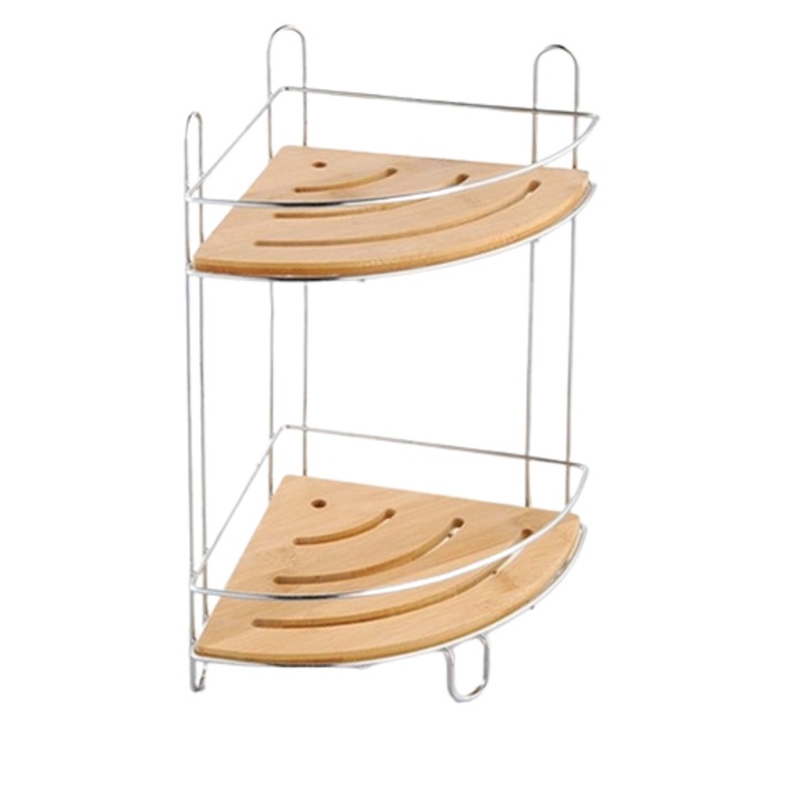 Raft de Baie DKD Home Decor Metal Bambus 19.5 x 19.5 x 37 cm