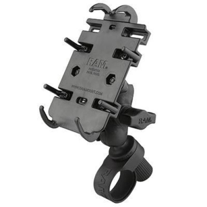 Suport pentru telefon pentru bicicleta, Ram Mounts, Montare pe ghidon, Negru