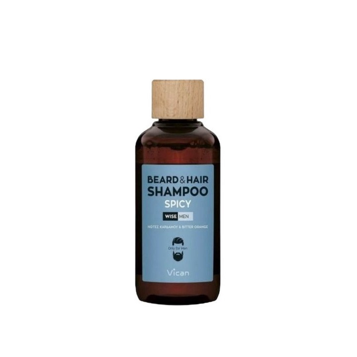Sampon pentru barba si par Vican Spicy Wise Men, 200ml