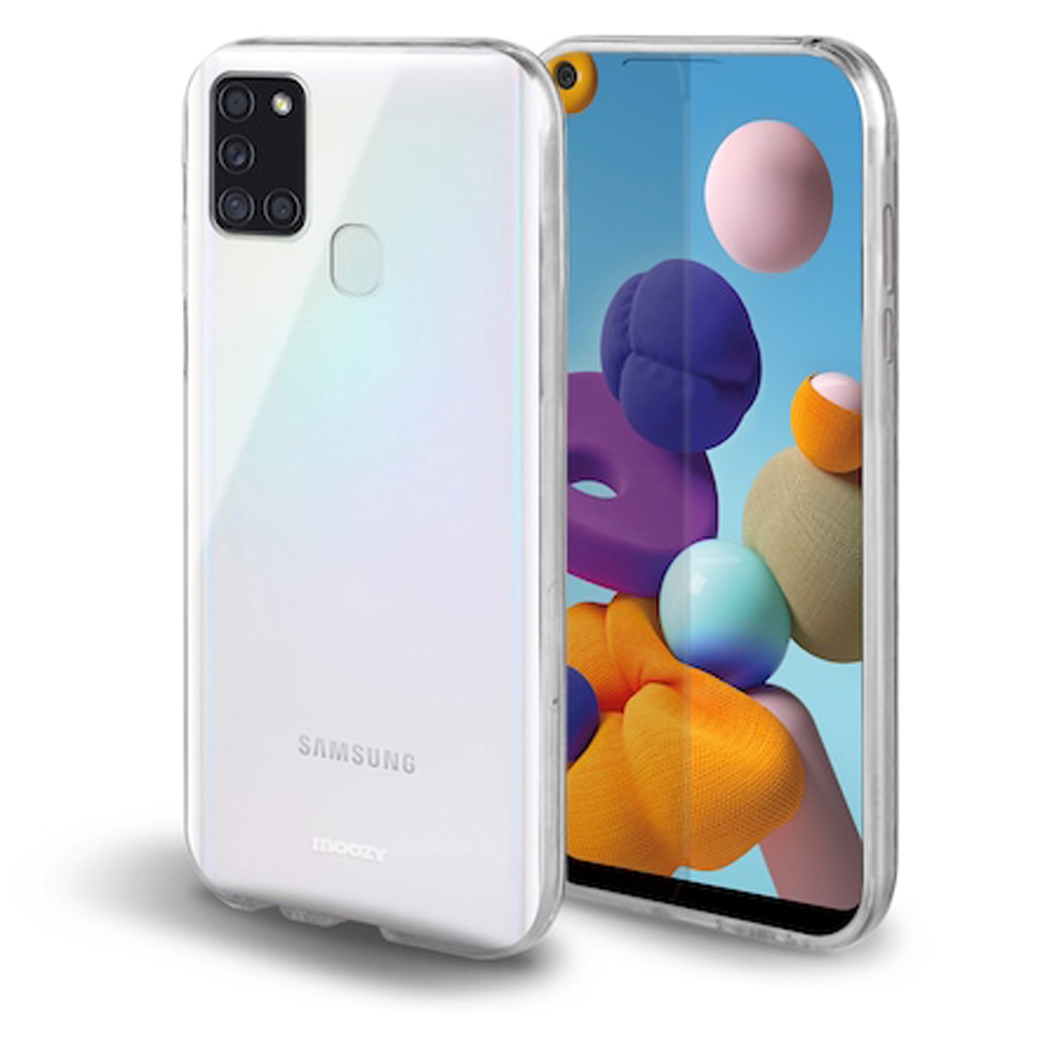 Husa Fata-Spate DaDen pentru Samsung A21S, Full Body 360°, Antisoc, Protectie completa, Transparenta