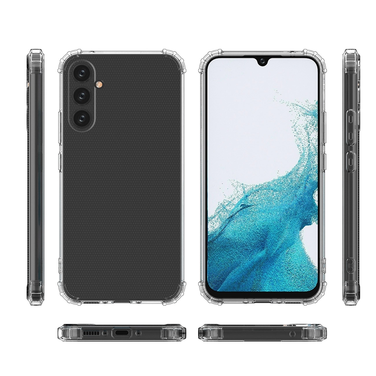 Husa DaDen Antishock pentru Samsung A34 5G, Ultra Protection, Protectie colturi, Anti soc, Rezistenta la impact, Transparenta