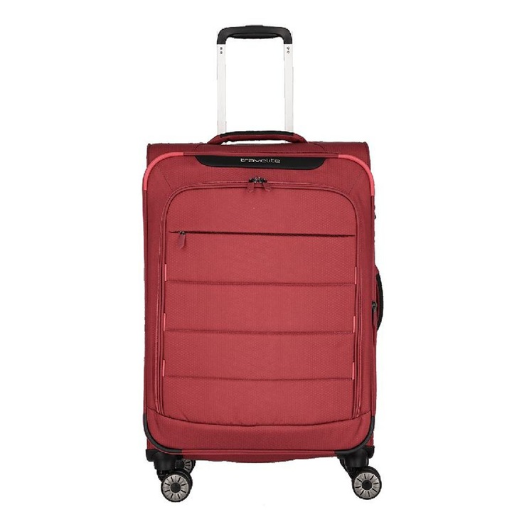 Пътна чанта, Travelite, Полиестер, Червена, Черна