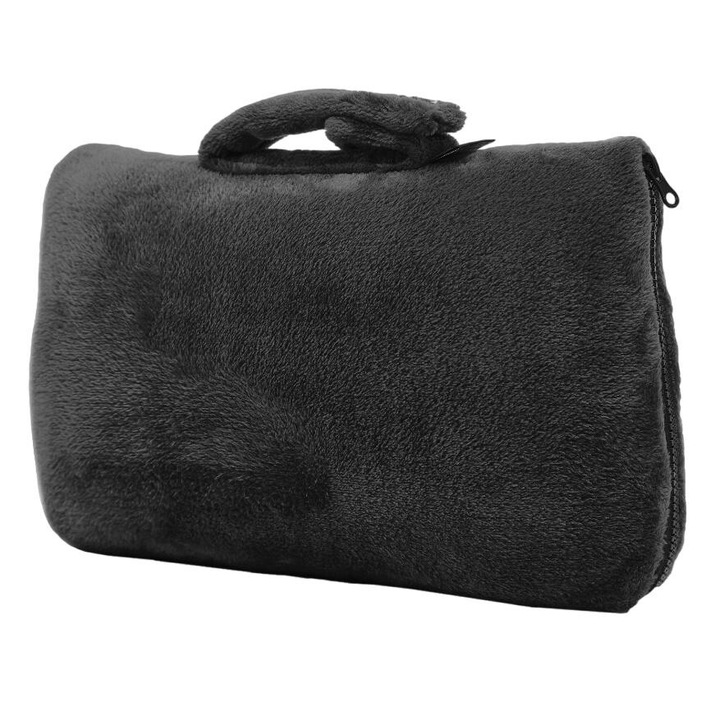 Takaró, Cabeau, Mikroszálas, 152 x 91 cm, Fekete