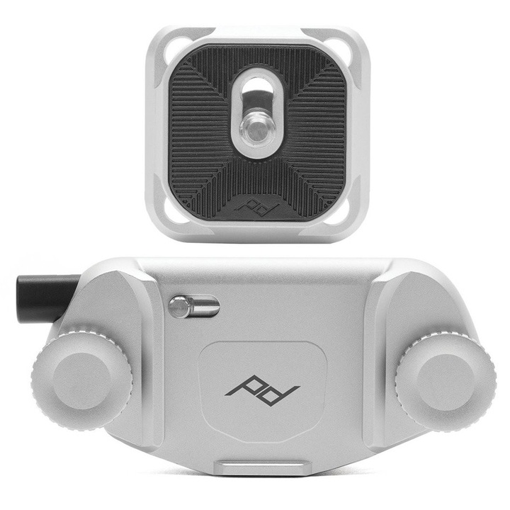 Clama prindere, Peak Design, Aluminiu, Argintiu