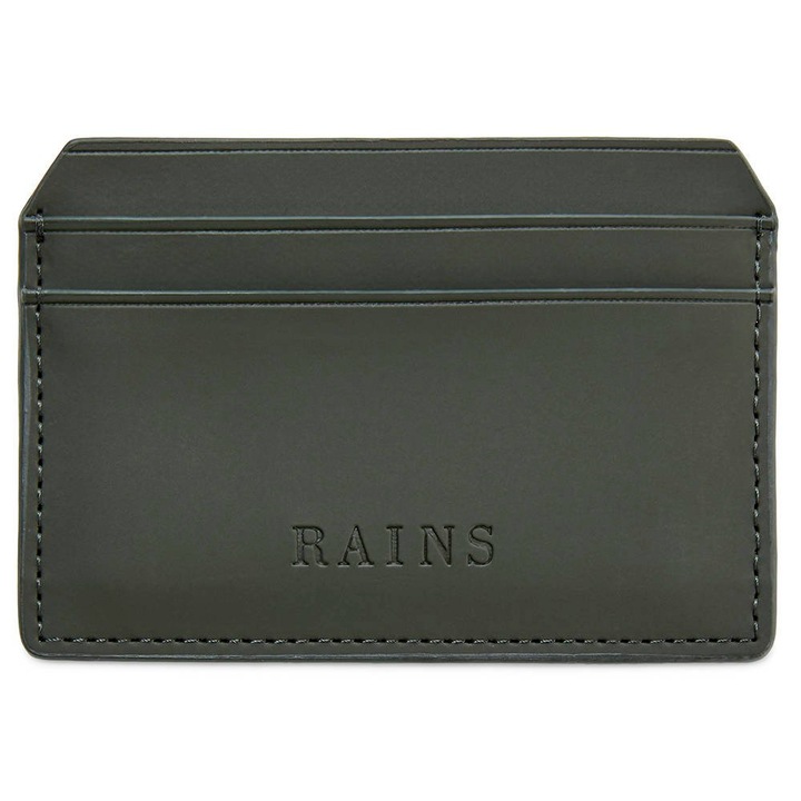Kártyatartó tárca, Rains, poliészter, 10,4x7cm, zöld