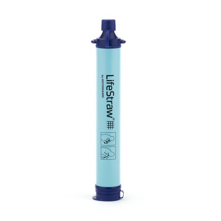 Filtru de apa portabil LifeStraw Personal, elimina 99,999999% bacterii, ultralight, 4000L, albastru
